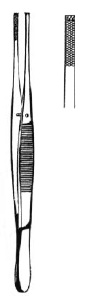 11318-20 : Stille-Barraya Forceps, straight, 3 x 4 teeth, 20 cm long