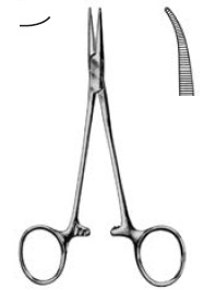 Halsted-Mosquito Artery forceps, 18 cm long, curved