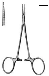 13222-12 : Micro-Halsted Mosquito forceps, very delicate pattern, 12.5 cm, long, straight