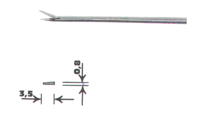Hartmann Ear micro-forceps, 0.8 x 3.5 mm