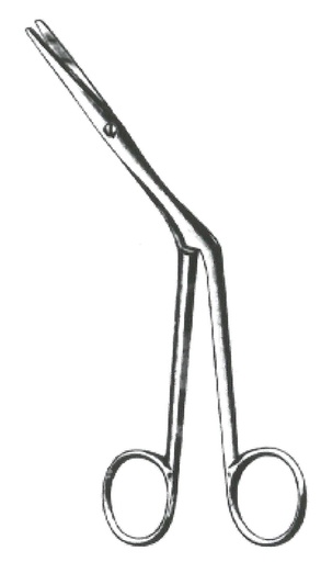 [00013832] 09401-18 : Heymann Nasal scissors, angled to side, 18 cm long