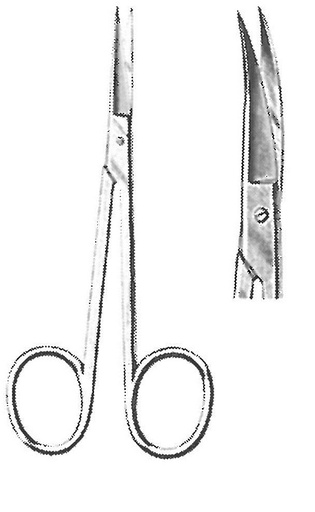 [00014426] 09341-09 : Iris Standard Iris scissors, standard pattern, sharp/sharp, curved, 9 cm long