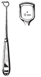 [00014487] 47620-02 : Beckmann Adenoid curette, standard model, fig. 2, 22 cm long, width of blade 12 mm