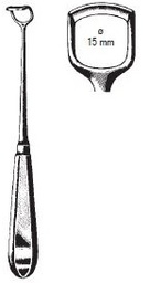 [00014488] 47620-03 : Beckmann Adenoid curette, standard model, fig. 3, 22 cm long, width of blade 15 mm