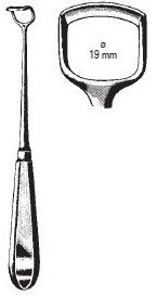 [00014490] 47620-05: Beckmann Adenoid curette, standard model, fig. 5, 22 cm long, width of blade 19 mm