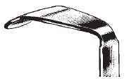 [00014840] 49320-02 : McIvor Tongue blade, fig. 2,  22 x 85 mm, without ether tube