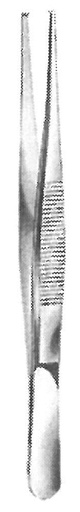 [00014967] 11130-20 : Tissue forceps, 1 x 2 teeth, medium width, 20 cm long