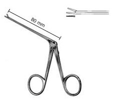 [00014988] 45350-70 : Micro ear forceps, delicate, diameter of shaft 0.8 mm, length of shaft 80 mm, grasping forceps, extra long, serrated jaws, 0.5 x 8 mm, straight
