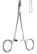 [00015037] 25128-13: Needle holder, smooth jaws, 13.5 cm long