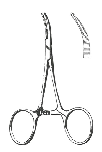 [00015390] 13211-10 : Hartmann (Baby-Mosquito) Artery forceps, standard pattern, 10 cm, long, curved