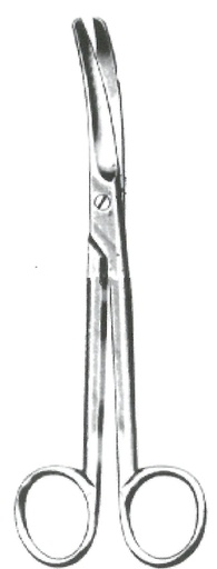 [00015471] 09161-23 : Mayo Operating and dissecting scissor, curved, 23 cm long