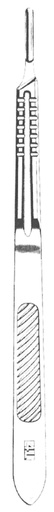 [00015586] 07104-02 : Scalpel handle no. 4L - long