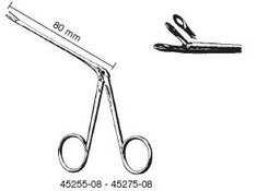 [00015842] 45271-08 : Struempel Ear forceps, with oval cup jaws, fenestrated, 2.5 x 5 mm, shaft 80 mm long