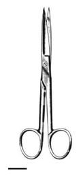 [00016813] 09150-14 : Deaver Dissecting scissors, straight, sharp/sharp, 14 cm long