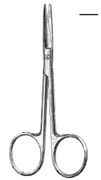 [00018293] 09348-05 : Knapp Dissecting scissors, fine pattern, blunt/blunt, straight, 10 cm long