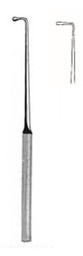 [00020220] 45192-03 : Wagener Ear hook, probe-ended, 14 cm long, large, 3 mm