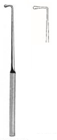 [00020221] 45192-01 : Wagener Ear hook, probe-ended, 14 cm long, large, fig. 1