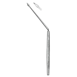 45151-16 : Politzer Paracentesis needle, angled, 16.5 cm long