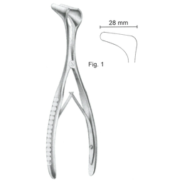 [00021678] 47102-01 : Hartmann-Halle Nasal speculum, 15 cm long, fig. 1 - small