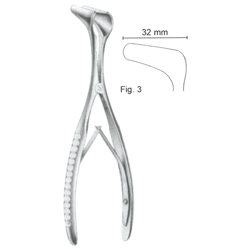 [00021680] 47102-03: Hartmann-Halle Nasal speculum, 15 cm long, fig. 3 - large