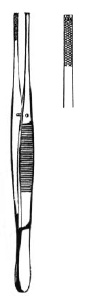 [00022046] 11318-18 : Stille-Barraya Forceps, straight, 3 x 4 teeth, 18 cm long