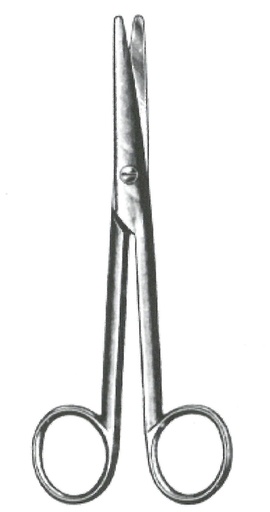 [00022052] 09170-17: Mayo-Stille Operating and dissecting scissors, straight, 17 cm long