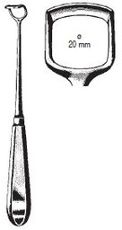 [00022191] 47620-06 : Beckmann Adenoid curette, standard model, fig. 6, 22 cm long, width of blade 20 mm