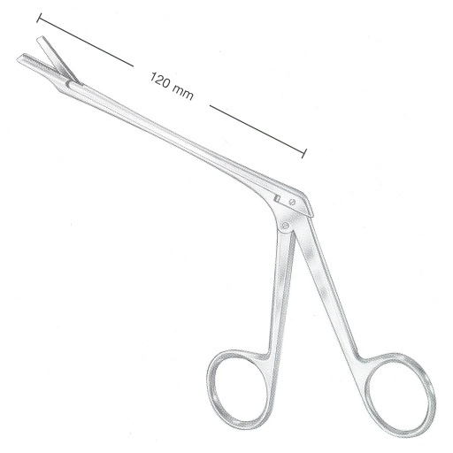 [00022387] 47240-19 : Struycken Turbinate punch forceps, length of shaft 12 cm, narrow bite