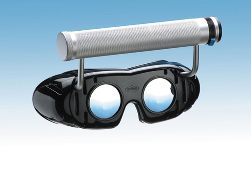 [00000261] 003062-30: Frenzel Nystagmus spectacle with battery hold and fixe glasses