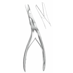 [00022601] 47256-20 : Caplan Scissors for septum, double-action, angular handles, serrated edges, 20 cm long