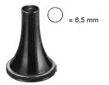 [00022604] 45011-07 : Hartmann Oorspeculum, zwart, diameter 6.5 mm, alleen, rond