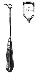 [00022661] 47630-01 : Barnhill Adenoid curette, 22 cm long, fig. 1, blade 13.3 mm wide