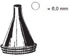 [00022791] 45018-60 : Boucheron Ear specula, fig. 2, diameter 6.0 mm, round, for adult