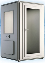 [00022824] P45SMAXIW-COMPLETE : Puma PRO45S Soundproof booth, external dimensions: 139 x 139 x 247 cm, connection pannel and ventilation system included, total glass door with 75 cm wide opening, external folding table included