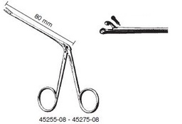 [00030326] 45275-08 : Hartmann-Hoffmann Ear forceps, round cup jaws, diameter 2 mm, length 8.5 cm