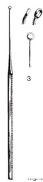 [00016149] 45115-04 : Buck Ear curette, curved, blunt, 15 cm long, fig. 4, 4.5 mm diameter