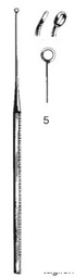 [00031373] 45115-05 : Buck Ear curette, curved, blunt, 15 cm long, fig. 4, 4.5 mm diameter