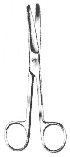 [00031398] 09103-15 : Operating scissors, blunt/blunt, curved, 15.5 cm long
