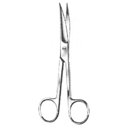 [00031409] 09121-13 : Operating scissors, sharp/sharp, curved, 13.5 cm long