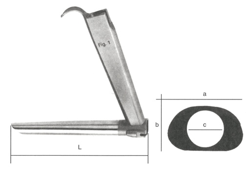 [00031592] 05301-03: Kleinsasser Operating laryngoscope, 182 x 23.0 x 15.0 x 14.0 cm