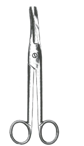 [00031908] 09181-17 : Mayo-Noble Operating and dissecting scissors, curved, 17 cm long