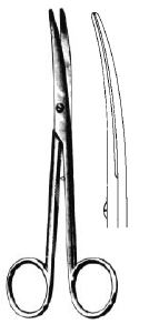 [00031909] 09191-16 : Lexer Operating and dissecting scissors, curved, 16 cm long, delicate pattern