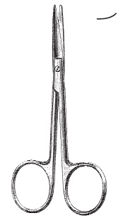 [00031944] 09348-06: Knapp Dissecting scissors, fine pattern, blunt/blunt, curved, 10 cm long