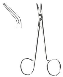 [00031946] 09350-10 : Graefe Iridectomy scissors, blunt tips, curved on the flat, 10.5 cm long