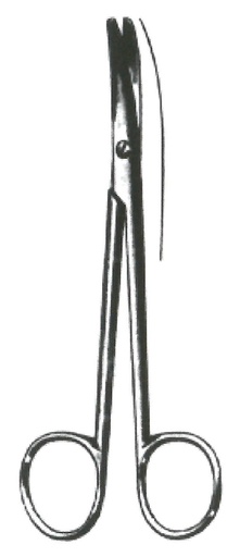 [00031952] 09381-11 : Landolt Enucleation scissors, light curve, 12 cm long