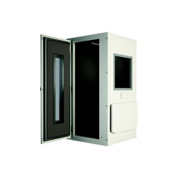 [00032060] P28FW-COMPLETE : PRO 28F Soundproof booth, external dimension 96 x 96 x 197 cm, containing external folding table and window on the door