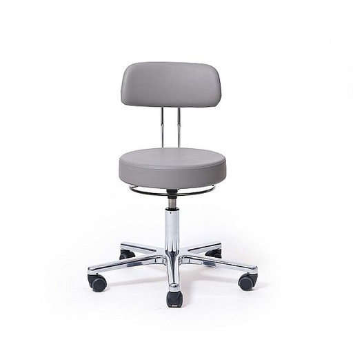 [00032079] 30183-10: Work Chair with braked safety castors and back rest, without footring, seat height 54-73 cm