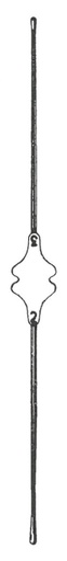 [00032121] 43614-23 : Bowman Lacrimal probe both ends ball-tipped, nickel silver, fig. 2/3, diameter 1.1/1.3 mm