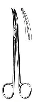 [00032356] 09439-17 : Prince Tonsil scissors, curved, 17 cm long
