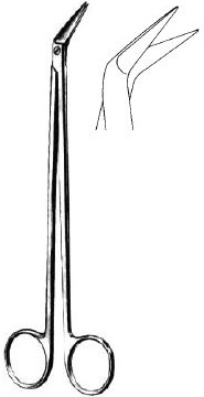 [00032358] 09473-21 : Potts-De Martel Vascular scissors, 45° side-bent, 21 cm long